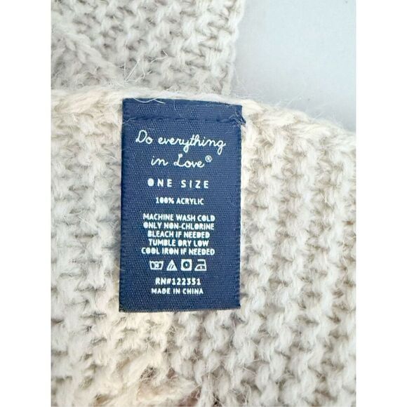 Urban Outfitters Crochet Cardigan Sweater Womens‎ OS Beige Open Front Festival - Picture 8 of 10